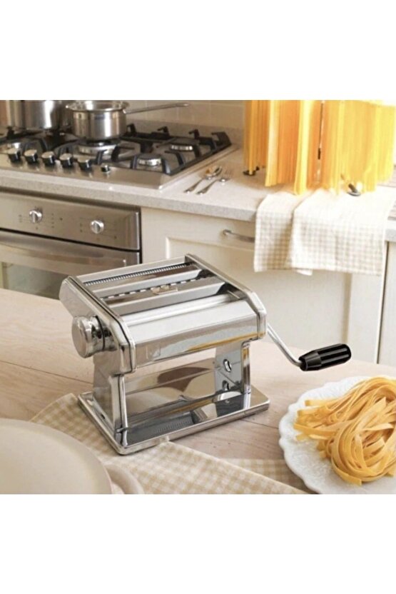 Titania İtalya Gold Imperial 2 Kesicili Manuel 180 mm Erişte Makarna Yapma Makinesi