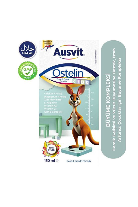 Ostelin Kids Bone and Growth Formula - Büyüme ve Kemik Gelişimi için Takviye Edici Gıda 150ml