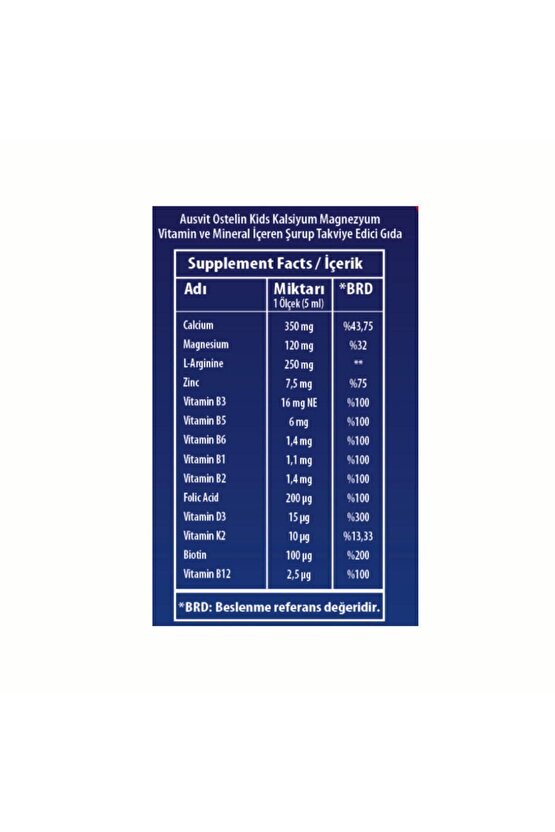 Ostelin Kids Bone and Growth Formula - Büyüme ve Kemik Gelişimi için Takviye Edici Gıda 150ml