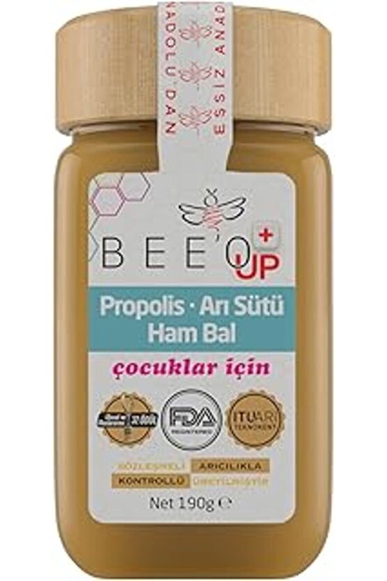 BeeO Up Çocuklar Içi Propolis Arı Sütü Ham Bal Karışımı 190 Gr