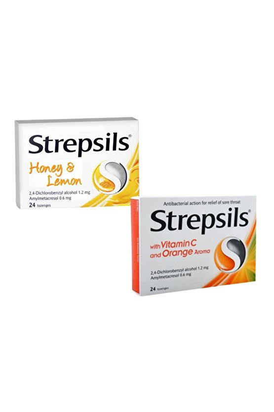 Strepsils Portakal & C Vitamini Aromalı 24 Pastil Strepsils Bal-limon Aromalı 24 Pastil
