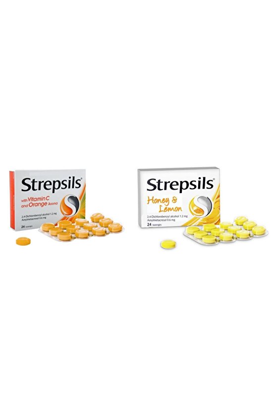 Strepsils Portakal & C Vitamini Aromalı 24 Pastil Strepsils Bal-limon Aromalı 24 Pastil