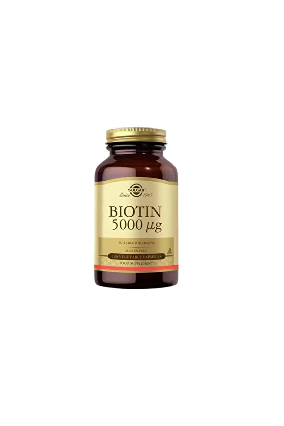 Biotin 5000 mcg 100 Bitkisel Kapsül