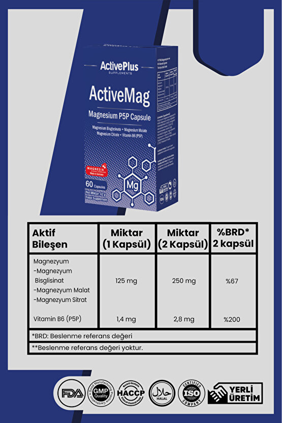 ActiveMag P5P 60 Kapsül