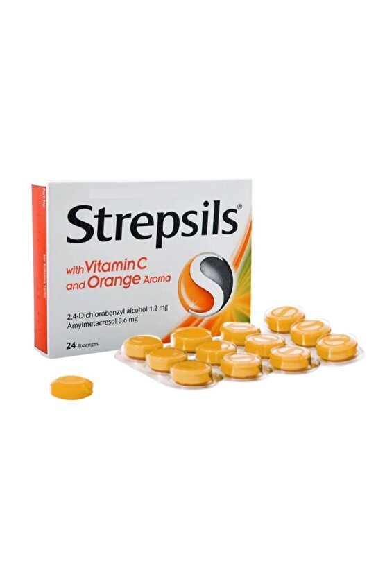 Strepsils Vitamin C Orange 24 Pastil | Portakal Aromalı(2 ADET)