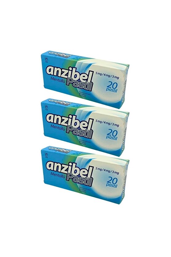Anzibel Mentollü 20 Pastil 3 Adet