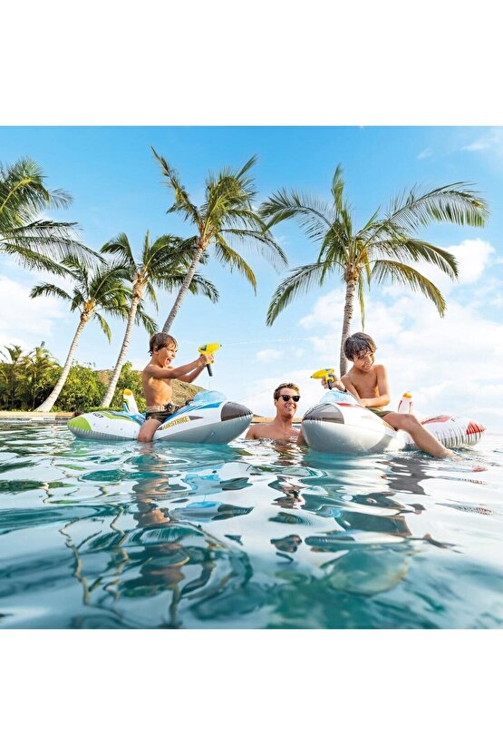 Su Tabancalı Şişme Su Uçağı Mavi 117*117 Cm (57536)