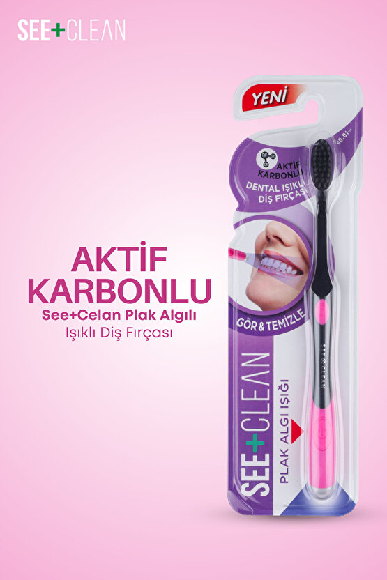 See+clean Plak Algı Işıklı Diş Fırçası Pembe