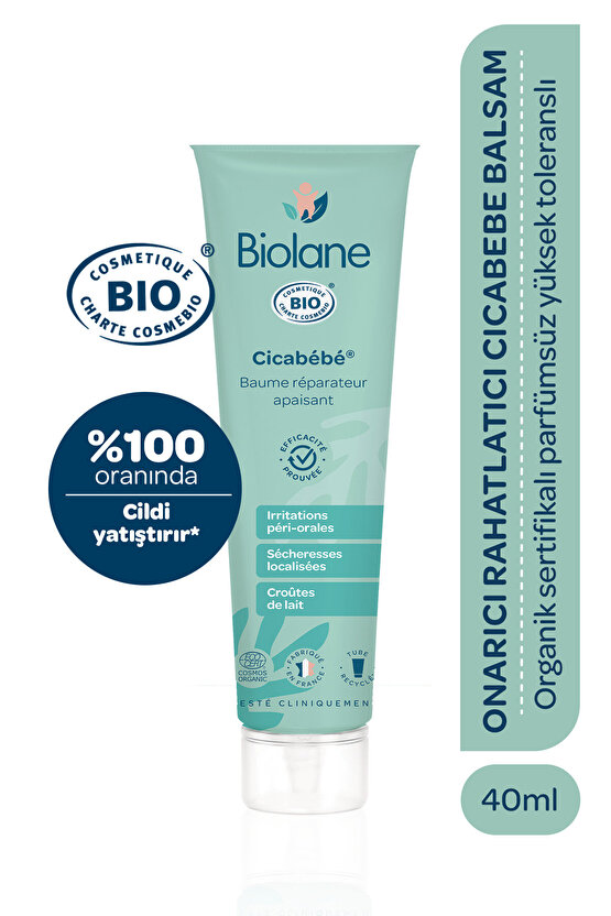 %99 Doğal İçerikli Aşırı Tahriş Onarıcı Rahatlatıcı Koruyucu Cicabebe Organik Balsam (40ml)