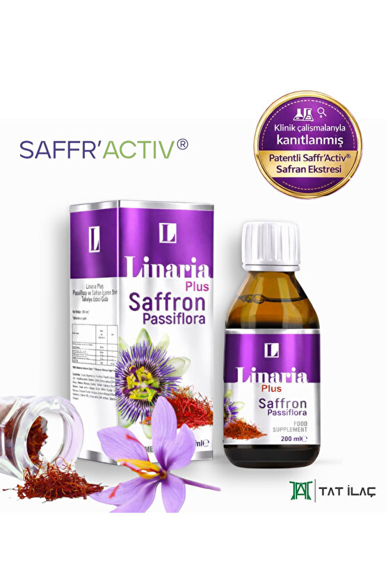 Plus Safran Ekstresi Ve Passiflora Içeren Sıvı Takviye Edici Gıda (200 ML)