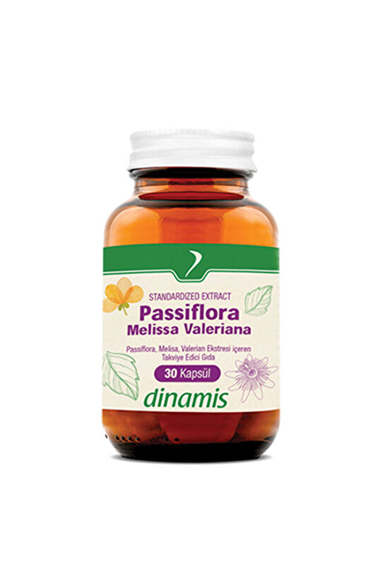 Dinamis Passiflora Melissa Valeriana 30 Kapsül