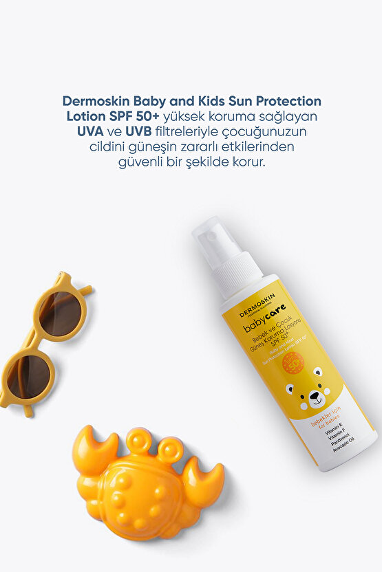 Babycare Bebek ve Çocuk Güneş Koruma Vücut Losyonu | Spf 50+ | Probiyotikli UVA & UVB | 100 ml