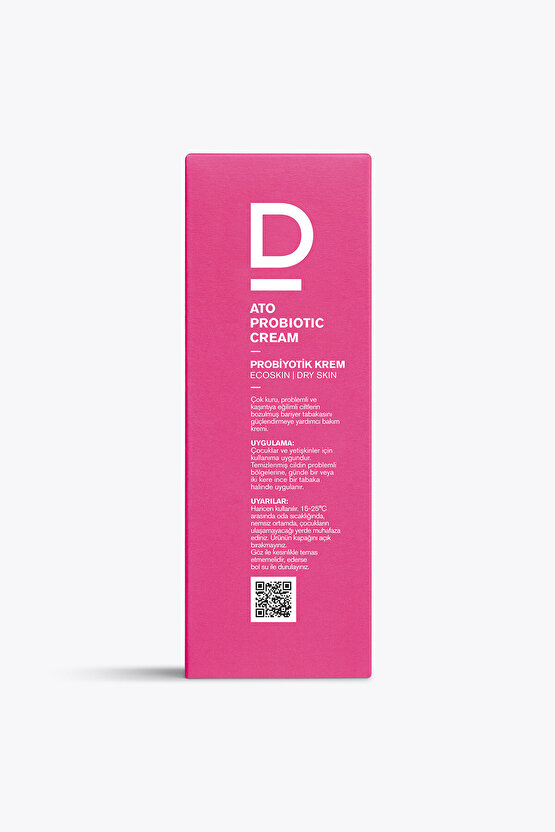 Ato Probiyotik Krem | Kuru Ciltler İçin Nemlendirici Yüz Kremi | Atopik Ciltler için Bakım |  50 ml