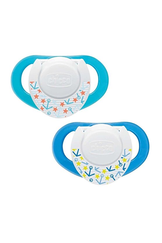 Yeşil Mavi Beyaz Renkli Physioforma Compact Emzik (6-12 Ay) 2li