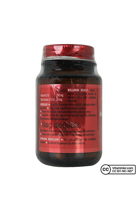 Q10® Beta Glukan (1,31,6) Ve Koenzim Q10 Içeren Takviye Edici Gıda 30 Kapsül