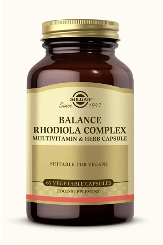 Balance Rhodiola Complex 60 Kapsül - (SKT: 092027)