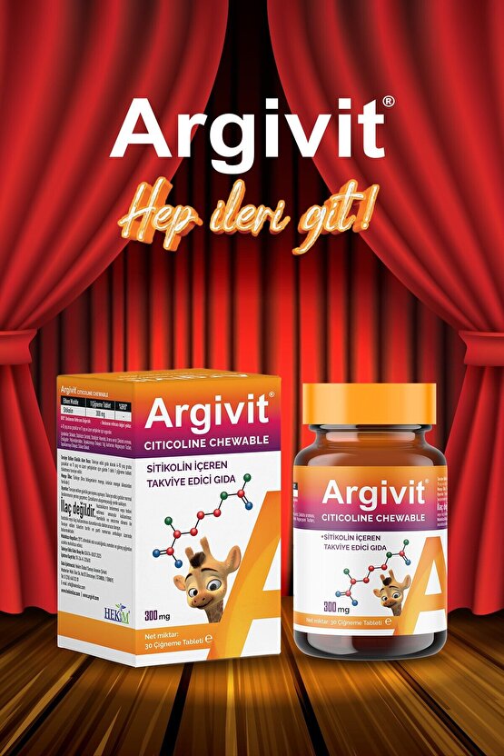 Citicoline Chewable Sitikolin İçeren Takviye Edici Gıda 30 Tablet