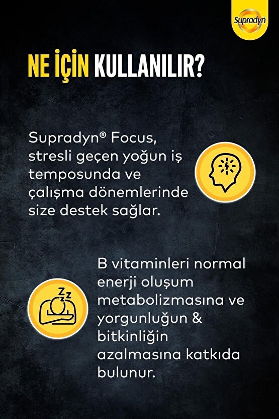 Focus 30 Film Kaplı Tablet| Zeytin Polifenolü, Ginseng, Multivitamin Ve Mineral Içeren Takv