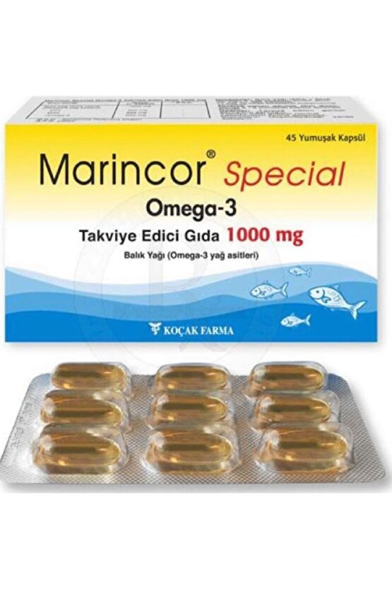 MARINCOR SPEACİAL OMEGA-3 TAKVİYE EDİCİ GIDA 1000MG