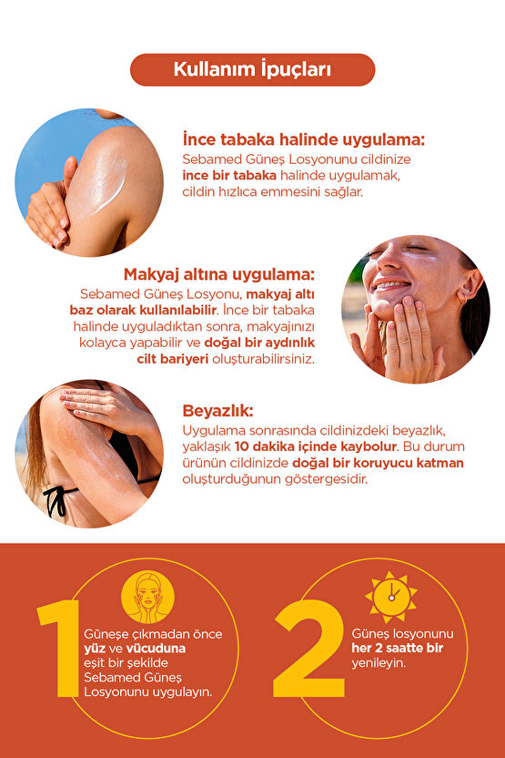 Sun Care SPF 50+ UVAUVB Filtresi ve E Vitamini Üçlü Yüksek Koruma Çok Yönlü Güneş Losyonu 150 ml