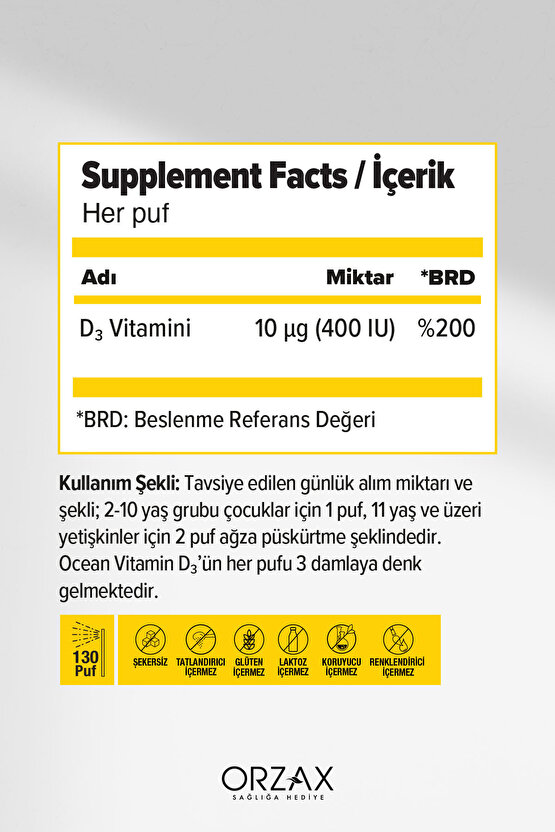 Vitamin D3 400 IU Sprey 20 ml