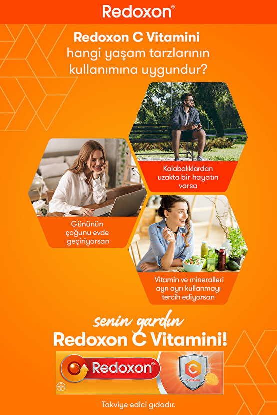 C Vitamini 15 Efervesan Tablet I 1000 Mg C Vitamini Içeren Gıda Takviyesi