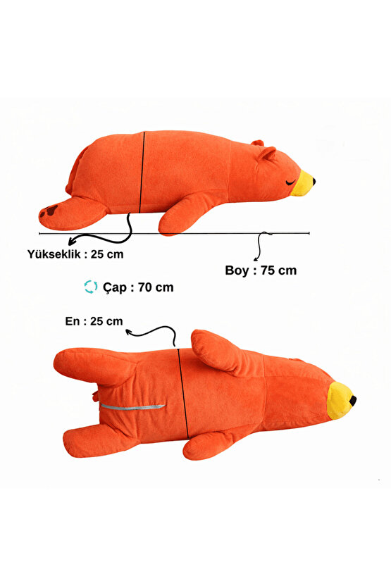 Uyku Arkadaşı Peluş Ayıcık Yastık – Bebek ve Çocuk İçin Yumuşak Babyface Kumaş