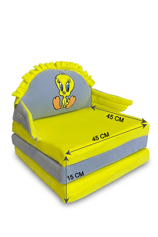 Tweety Karakterli Katlanabilir Bebek Çocuk Koltuğu (Kedi ve Küçük Evcil Hayvanlar İçin Uygun)