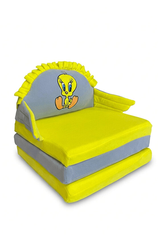 Tweety Karakterli Katlanabilir Bebek Çocuk Koltuğu (Kedi ve Küçük Evcil Hayvanlar İçin Uygun)