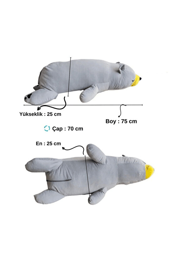 Uyku Arkadaşı Peluş Ayıcık Yastık – Bebek ve Çocuk İçin Yumuşak Babyface Kumaş