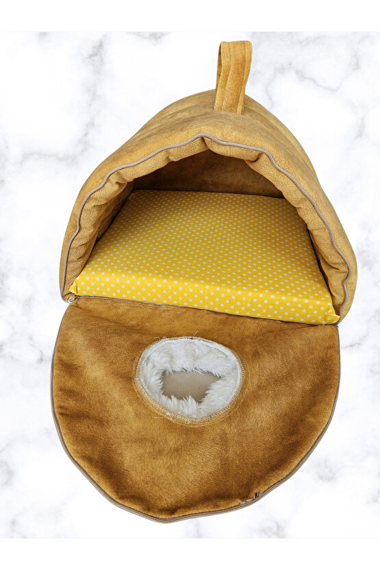 KEDİ PUSETİ-ULTRA LÜKS GOLD KEDİ PUSETİ, KEDİ YATAĞI, KEDİ EVİ