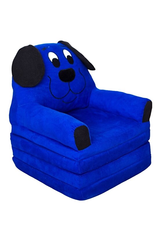Minderli Katlanabilir Bebek-çocuk Koltuğu Sandalye Portatif Yatak Puf Sofa Kumaş Köpek Figürlü