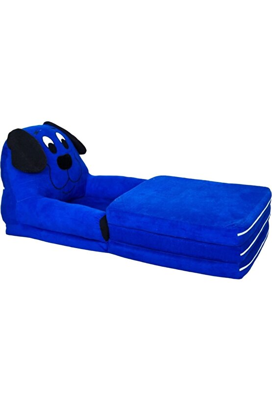 Minderli Katlanabilir Bebek-çocuk Koltuğu Sandalye Portatif Yatak Puf Sofa Kumaş Köpek Figürlü