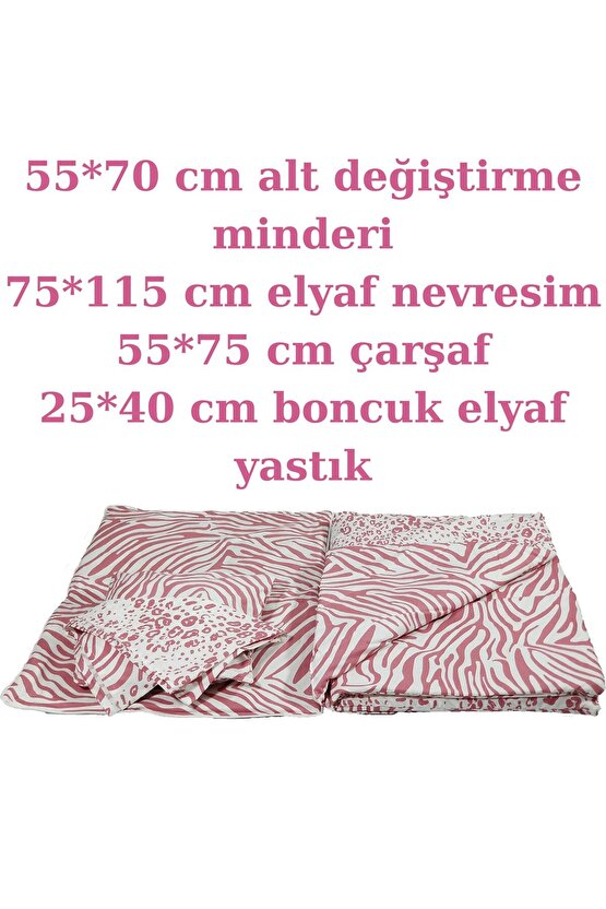 Babynest Puset Içi Set Araba Minderi Emzirme Örtüsü Ve Minderi Beşik Içi Nevresim Takımı 15 Li Set