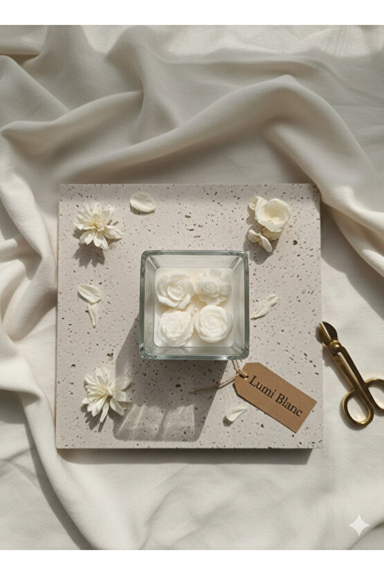 Kokulu Soya Mum – Vanilya – El Yapımı Dekoratif SukulentKaktüs Mum