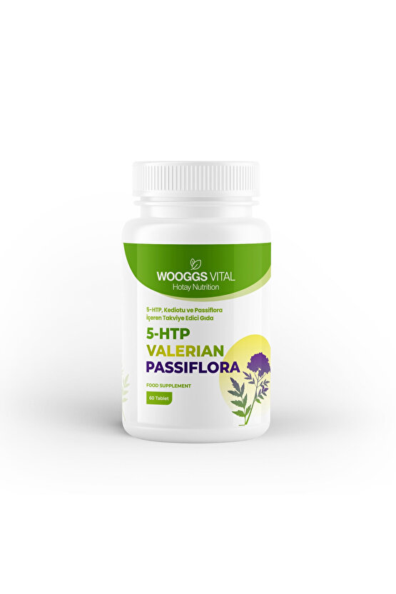 WOOGGS VITAL 5-HTP, Valerian ve Passiflora İTEG 60 Tablet