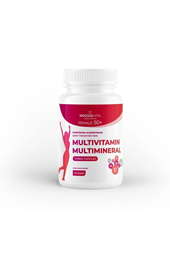 WOOGGS VITAL Multivitamin ve Multimineral Female 50+ İTEG 120 Kapsül