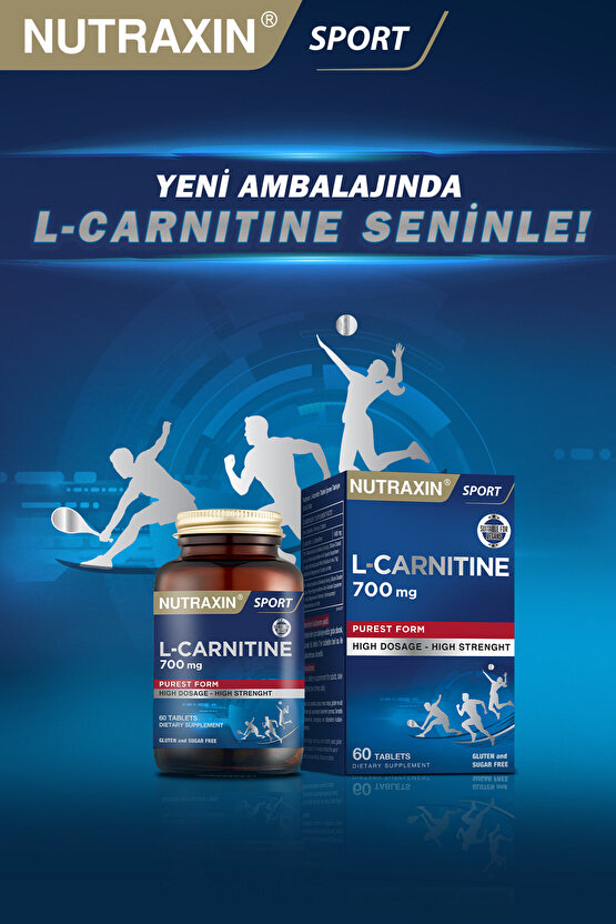 L-Carnitine 700 mg 60 Tablet | 700 mg L-Karnitin | Enerji & Yağ Metabolizması Desteği