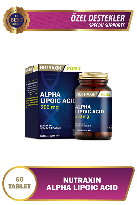 Alpha Lipoic Acid 60 Tablet | ALA 200 mg | Bağışıklık & Enerji Takviyesi