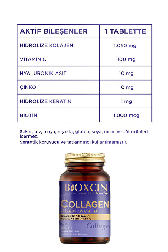 Beauty Collagen 30 Tablet - Tip1 Tip 3 Hidrolize Kolajen