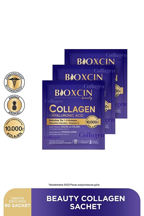Beauty Collagen Toz Saşe 10.000 Mg 3 Al 2 Öde Tip 1 - Tip 3 Hidrolize Kolajen - Keratin