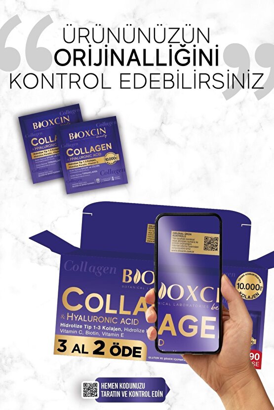 Beauty Collagen Toz Saşe 10.000 Mg 3 Al 2 Öde Tip 1 - Tip 3 Hidrolize Kolajen - Keratin