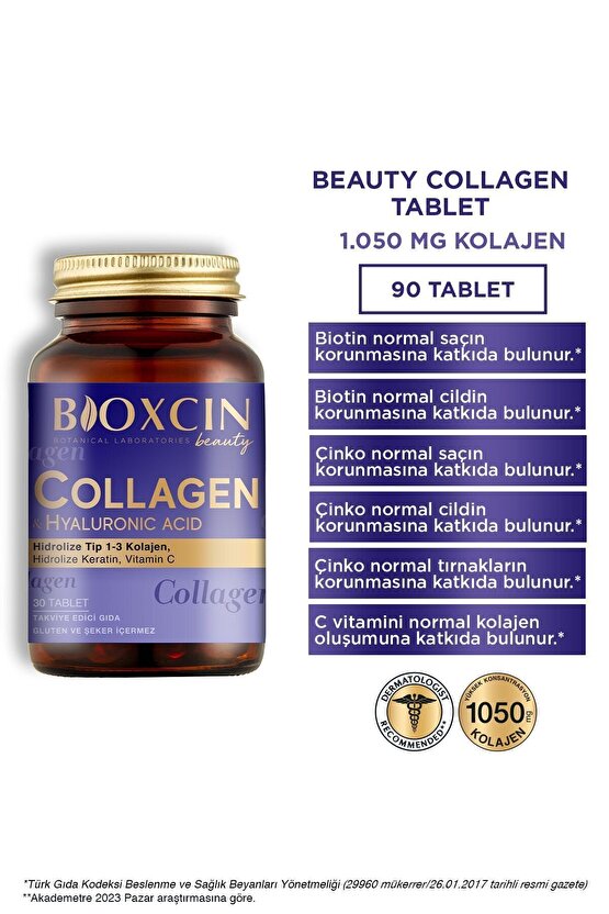 Beauty Collagen Tablet Tip 1 & Tip 3 Hidrolize Kolajen Tablet (3 Al 2 Öde Avantaj Set)