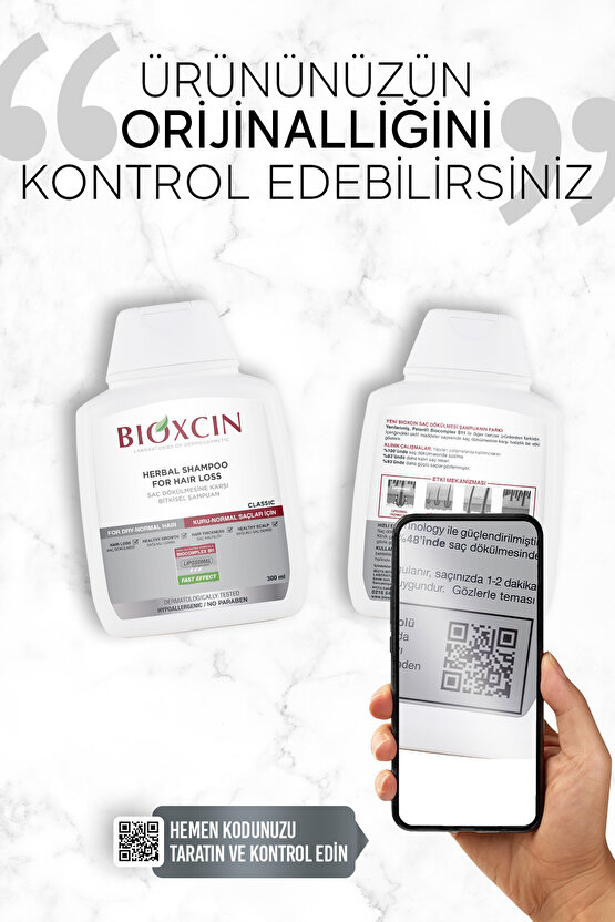 Klasik Kuru Ve Normal Saçlar Için Şampuan 300 Ml - Genesis Saç Dökülmesi Şampuanı Kuru ve Normal Saç