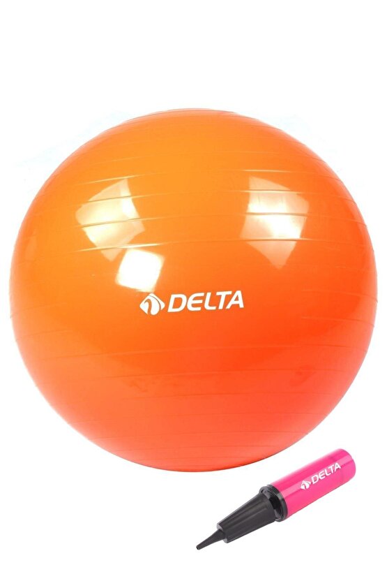 85 Cm Deluxe 180 Cm - 200 Cm Boy Aralığında Olanlar Için Uygun Turuncu Pilates Topu Ve Pompa Seti