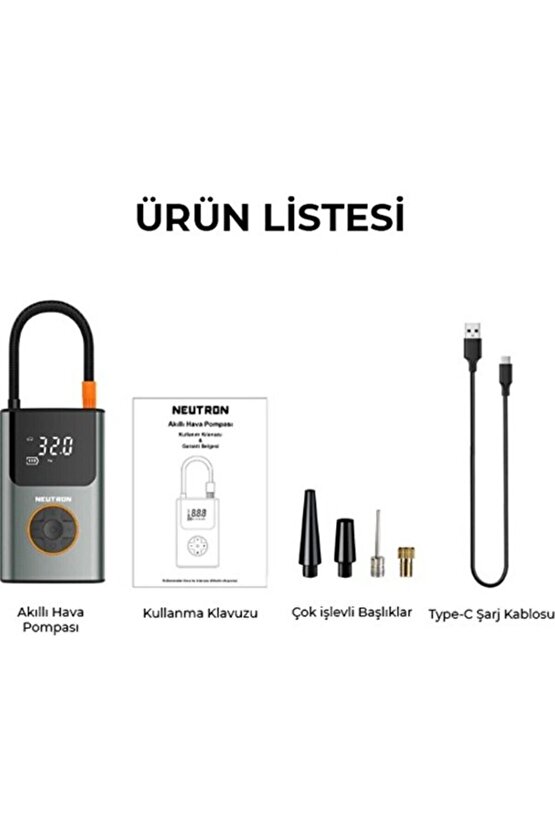 Taşınabilir Şarjlı Kompresör Lastik Hava Pompası