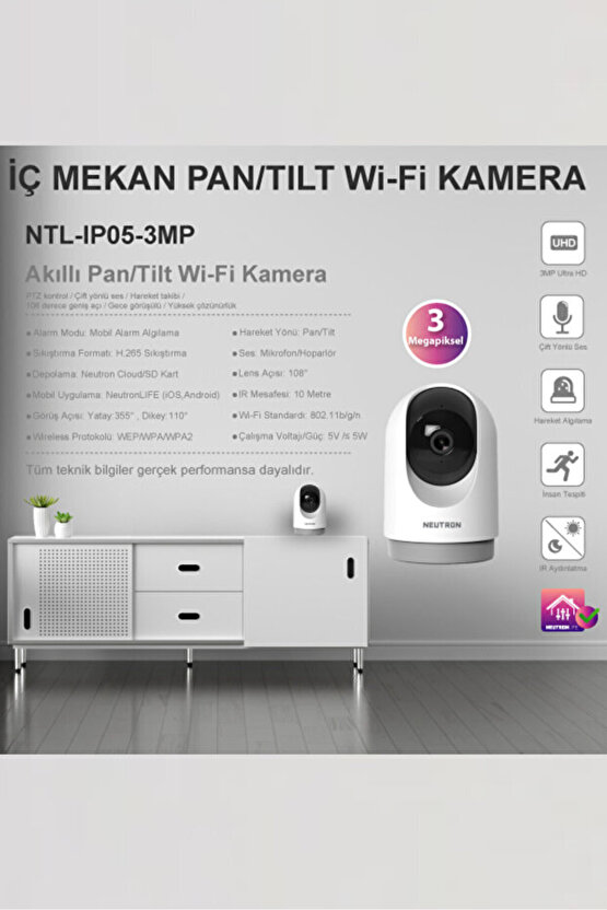 NTL-IP05-3MP Wi-Fi IP IR Güvenlik Kamerası