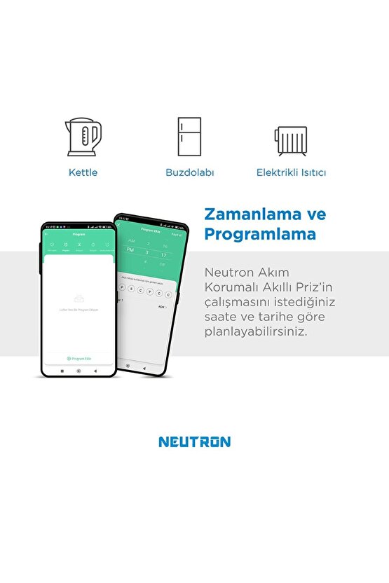 Akıllı Wi-fi Destekli 16a Uzaktan Kontrollü Akım Korumalı Tekli Priz - Uygulama Üzerinden Kontrol