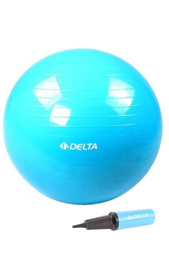 75 Cm Deluxe 170 Cm - 179 Cm Boy Aralığında Olanlar Için Uygun Mavi Pilates Topu Ve Pompa Seti