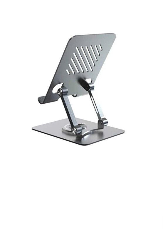 14 inç Uyumlu, Metal, 360° Dönen Masaüstü Telefon ve Tablet Standı Tablet ve Telefon Tutucu
